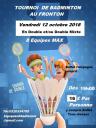 Tournoi de Badminton 18 Oct 2018 au Fronton
